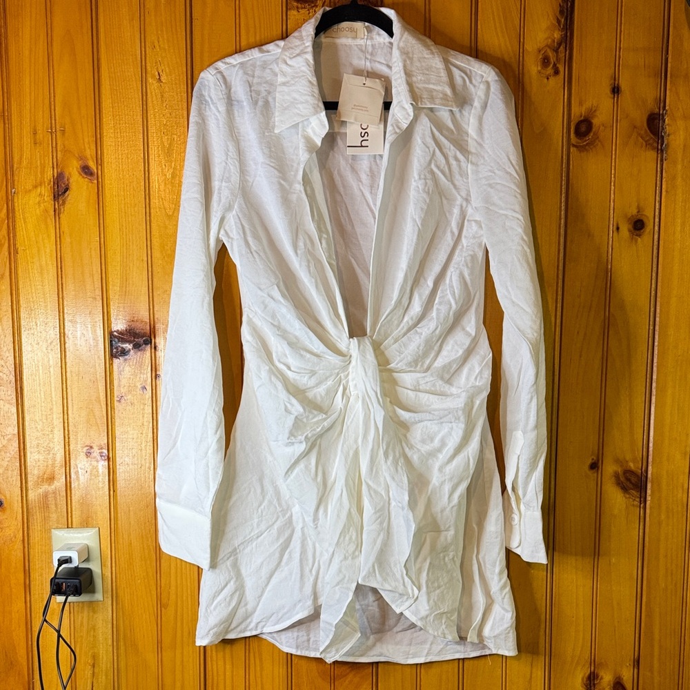 Choosy Chic White Women's Blouse/Dress